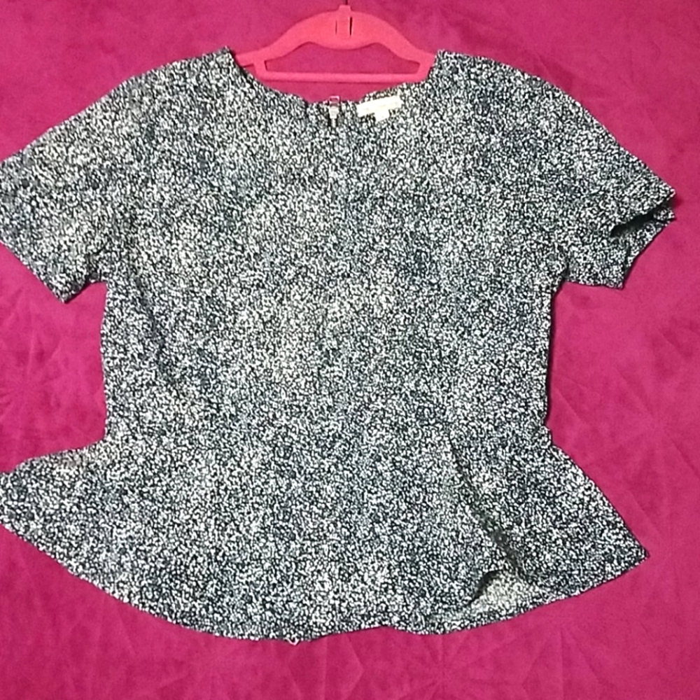 Gap short sleeve peplum blouse